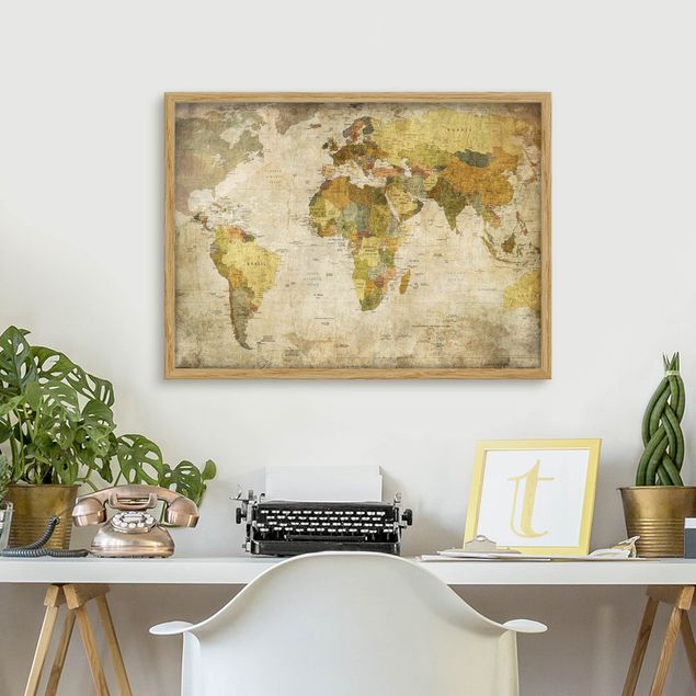 Vintage posters World map