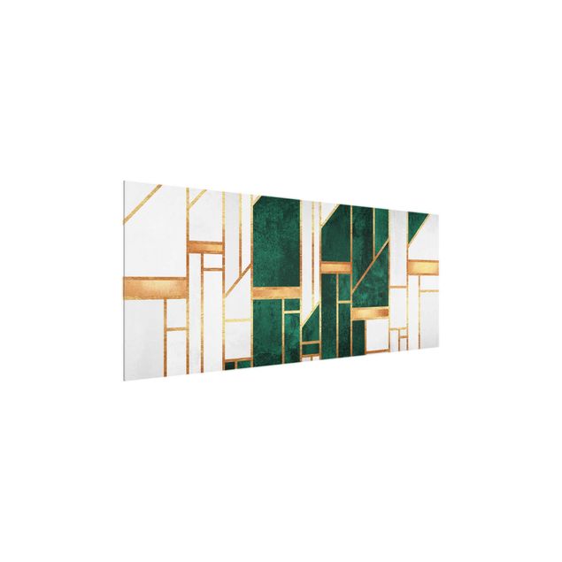 Prints modern Emerald And gold Geometry