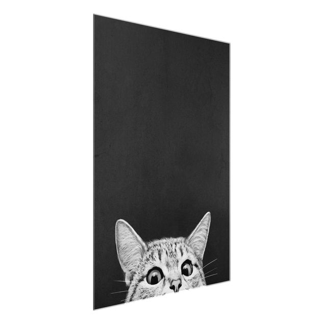 Cat print Illustration Cat Black And White Drawing
