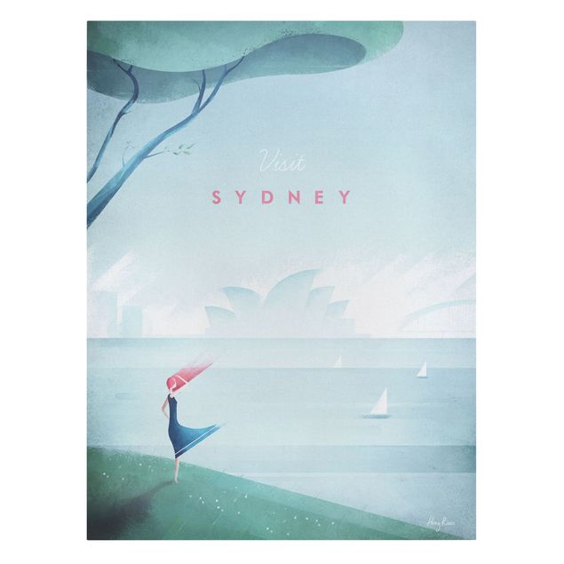 Sea canvas Travel Poster - Sidney