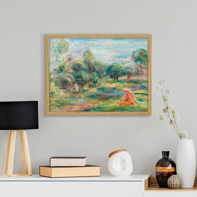 Paintings of impressionism Auguste Renoir - Landscape At Cagnes