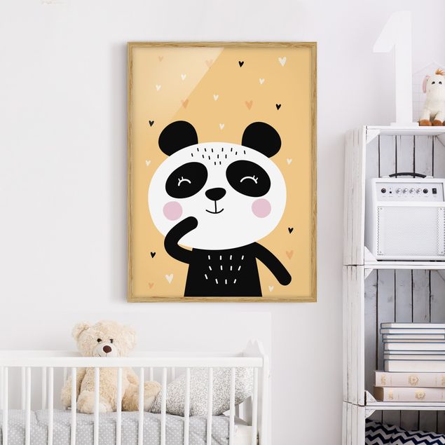 Panda bear wall art The Happiest Panda
