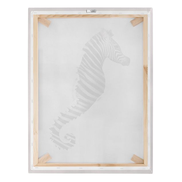 Zebra canvas print Seahorse With Zebra Stripes