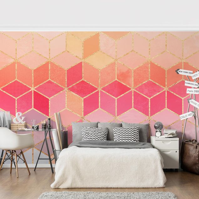 Wallpapers patterns Colourful Pastel Golden Geometrie