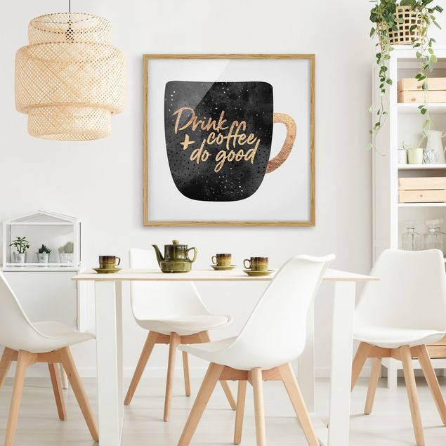 Canvas art Drink Coffee, Do Good - Black