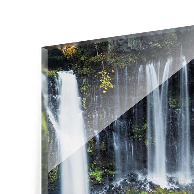Glass prints architecture and skylines Shiraito Waterfall