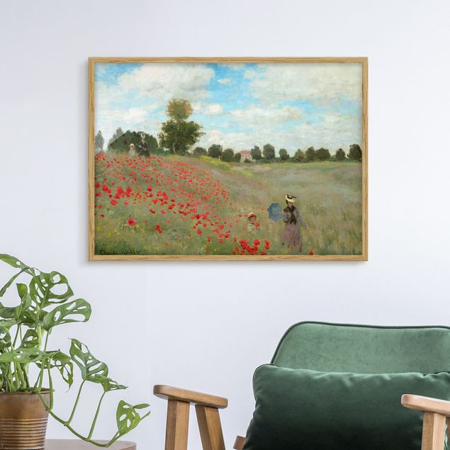 Impressionist art Claude Monet - Poppy Field Near Argenteuil