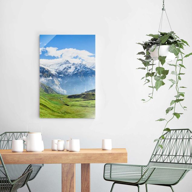 Glass prints mountain Swiss Alpine Panorama