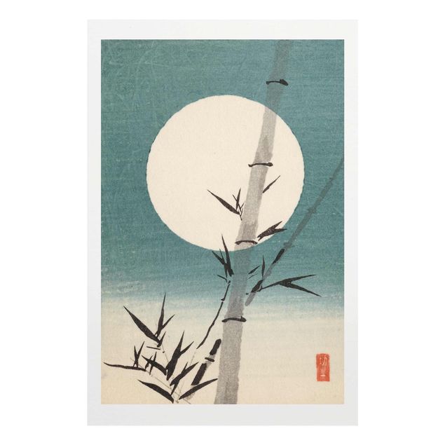 Vintage posters Japanese Drawing Bamboo And Moon