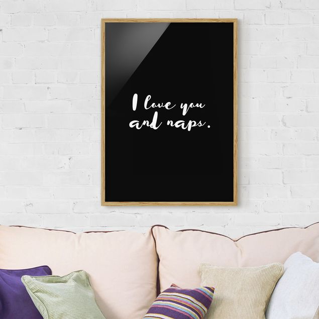 Quote wall art I Love You. And Naps
