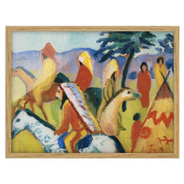 Native american prints August Macke - Riding Indians