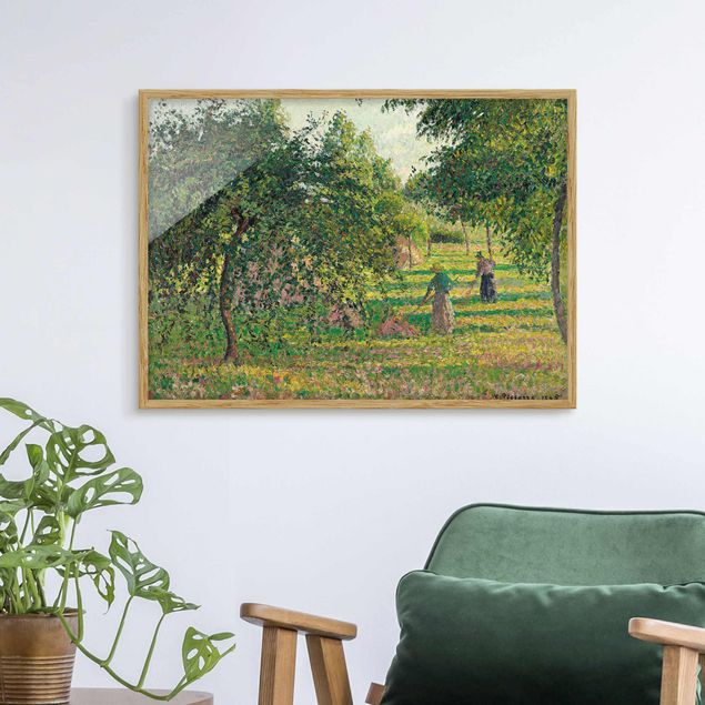 Pointillism Camille Pissarro - Apple Trees And Tedders, Eragny