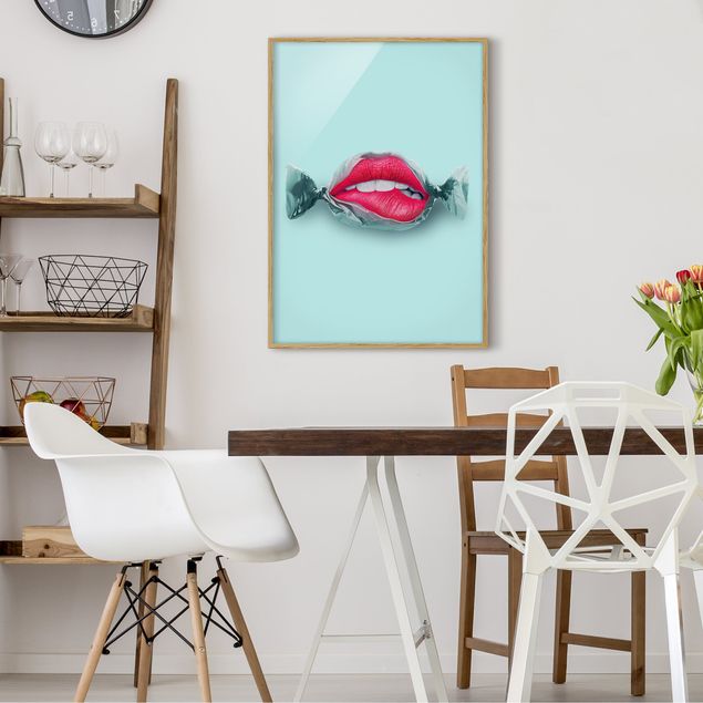 Art prints Candy With Lips