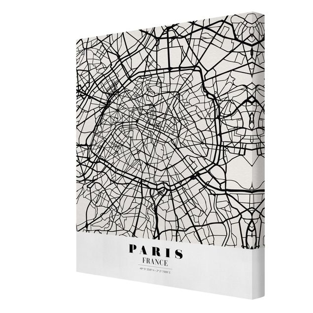 Canvas maps Paris City Map - Classic