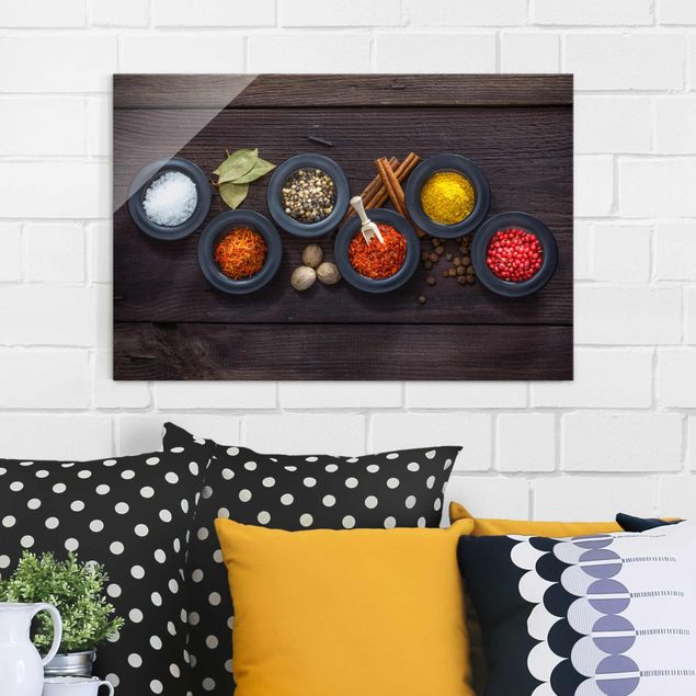 Art posters Black Bowls With Spices