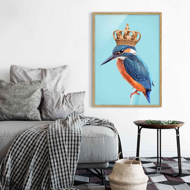 Art prints Kingfisher With Crown