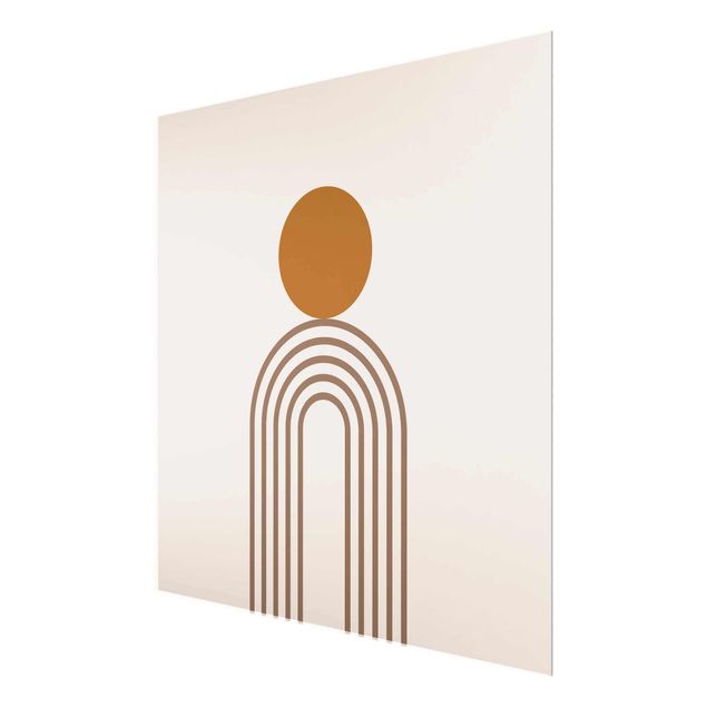 Contemporary art prints Line Art Circle And Lines Copper