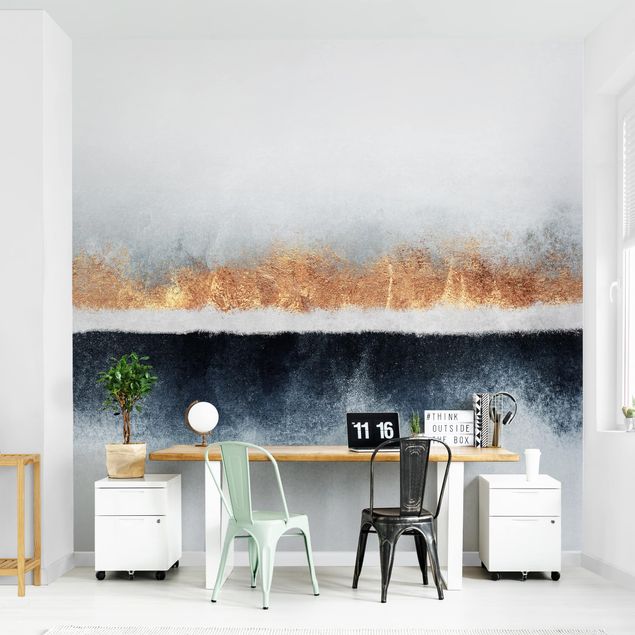 Wallpapers modern Golden Horizon Watercolour