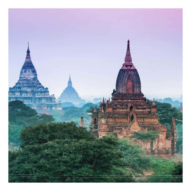 Glass prints architecture and skylines Temple Grounds In Bagan