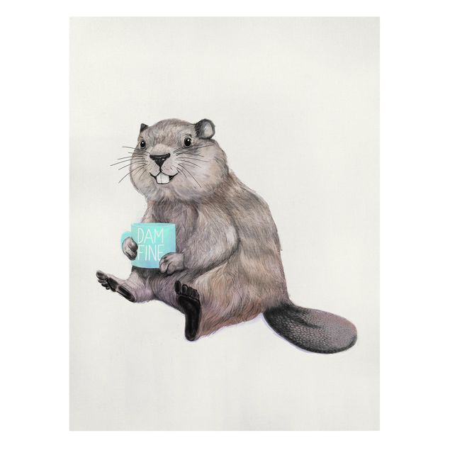 Prints animals Illustration Beaver Wit Coffee Mug