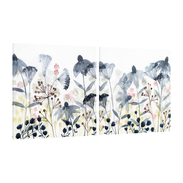 Prints modern Wildflowers Watercolour Set I