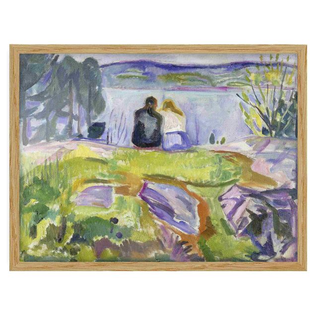 Art styles Edvard Munch - Spring (Love Couple On The Shore)