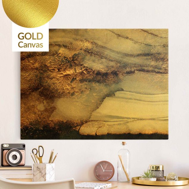 Art posters Golden Marble Painted