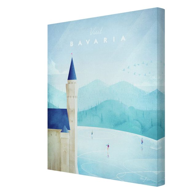 Prints blue Travel Poster - Bavaria