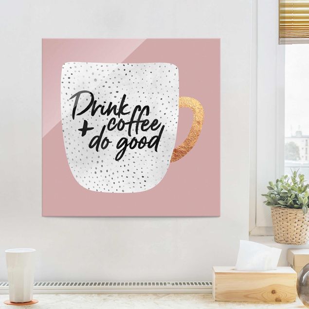 Glas Magnetboard Drink Coffee, Do Good - White