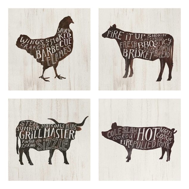 Canvas quotes Farm BBQ Set I