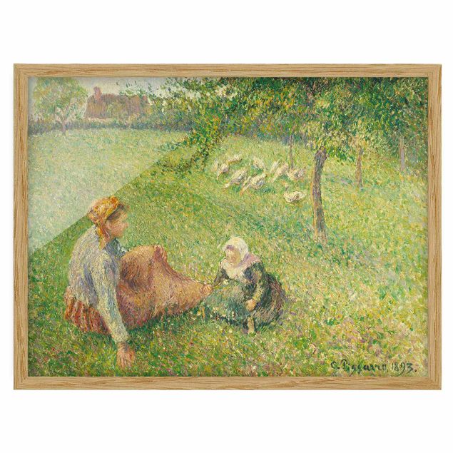 Post impressionism Camille Pissarro - The Geese Pasture