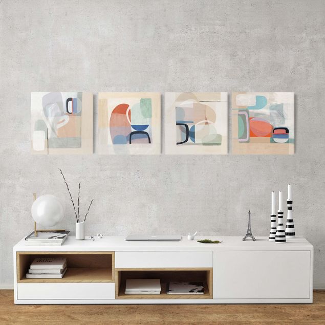 Abstract canvas art Multiform Set II