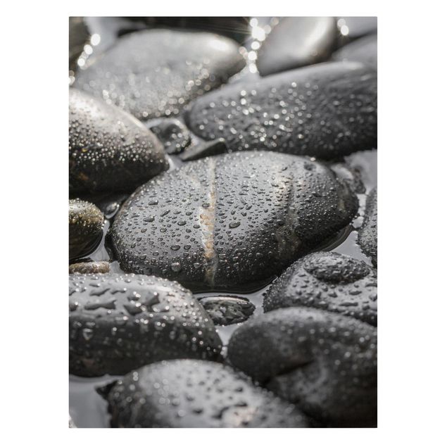 Contemporary art prints Black Stones In Water
