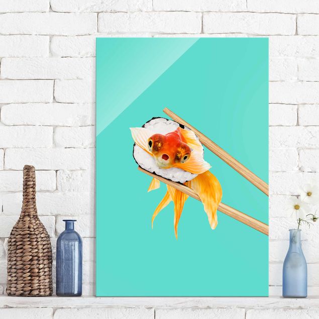 Prints Sushi With Goldfish
