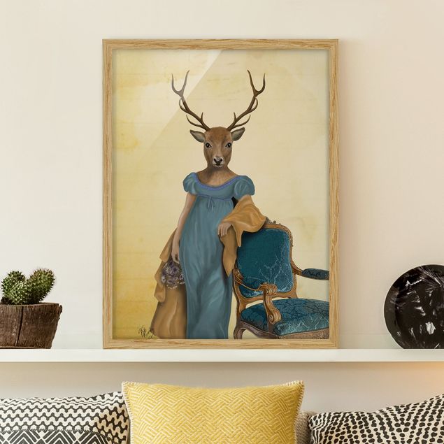 Kitchen Animal Portrait - Deer Lady