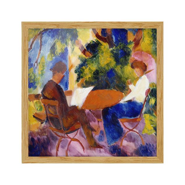 Art posters August Macke - Couple At The Garden Table