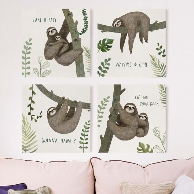Nursery decoration Sloth Proverbs Set II