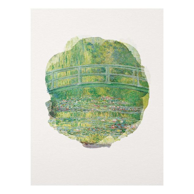 Prints landscape Water Colours - Claude Monet - Japanese Bridge