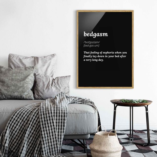 Wall quotes framed Bedgasm