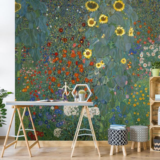 Art styles Gustav Klimt - Garden Sunflowers
