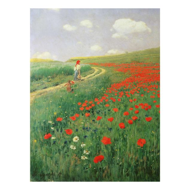 Landscape wall art Pál Szinyei-Merse - Summer Landscape With A Blossoming Poppy