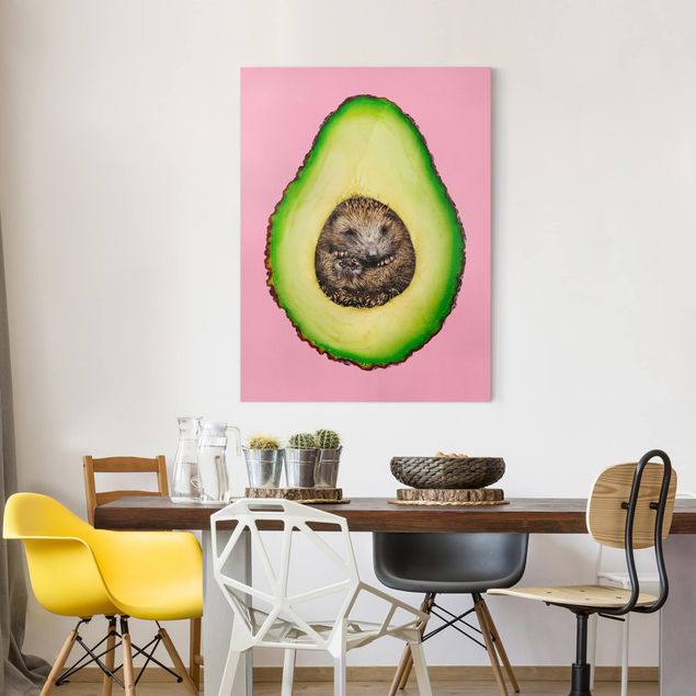 Canvas prints art print Avocado With Hedgehog