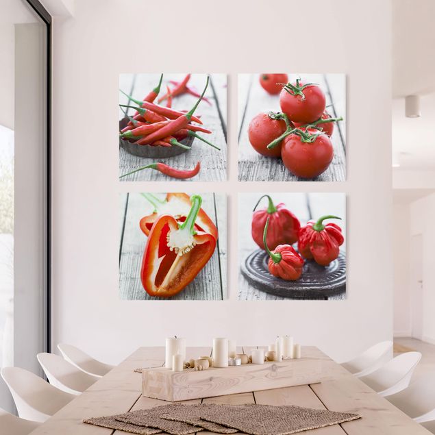 Modern art prints Red Vegetables