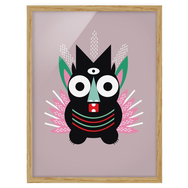 Animal wall art Collage Ethno Monster - Claws