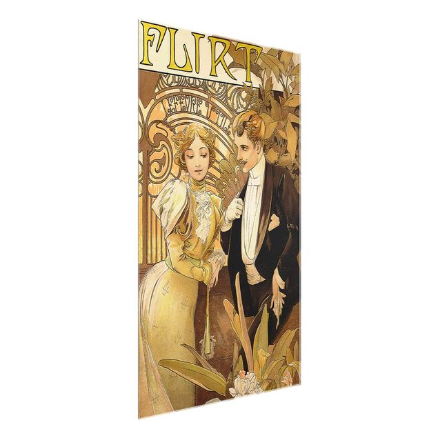 Art styles Alfons Mucha - Advertising Poster For Flirt Biscuits