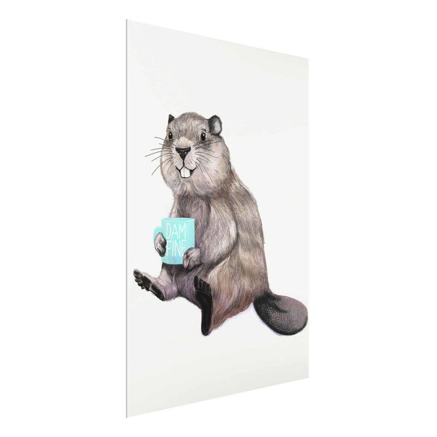 Contemporary art prints Illustration Beaver Wit Coffee Mug