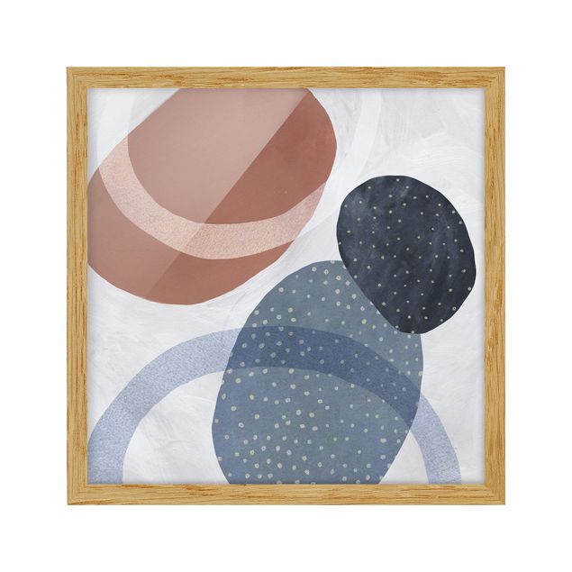 Abstract framed art Orbit With Points II