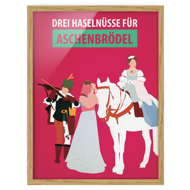 Modern art prints Film Poster Three Wishes For Aschebrödel