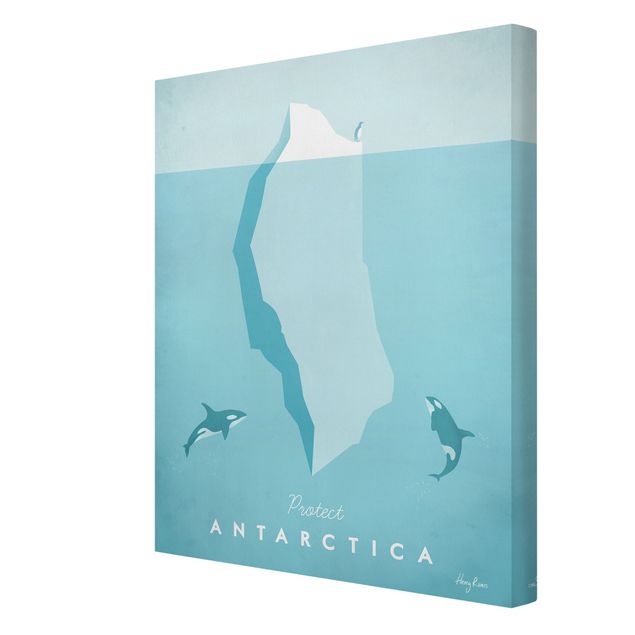 Sea print Travel Poster - Antarctica
