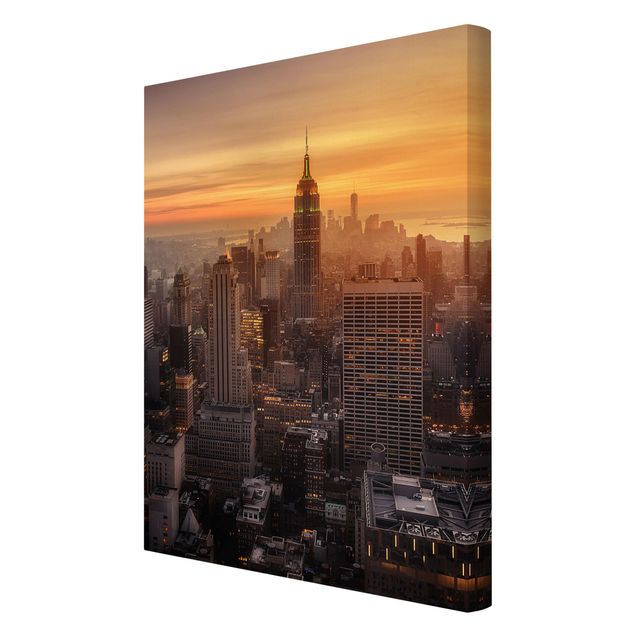 Architectural prints Manhattan Skyline Evening